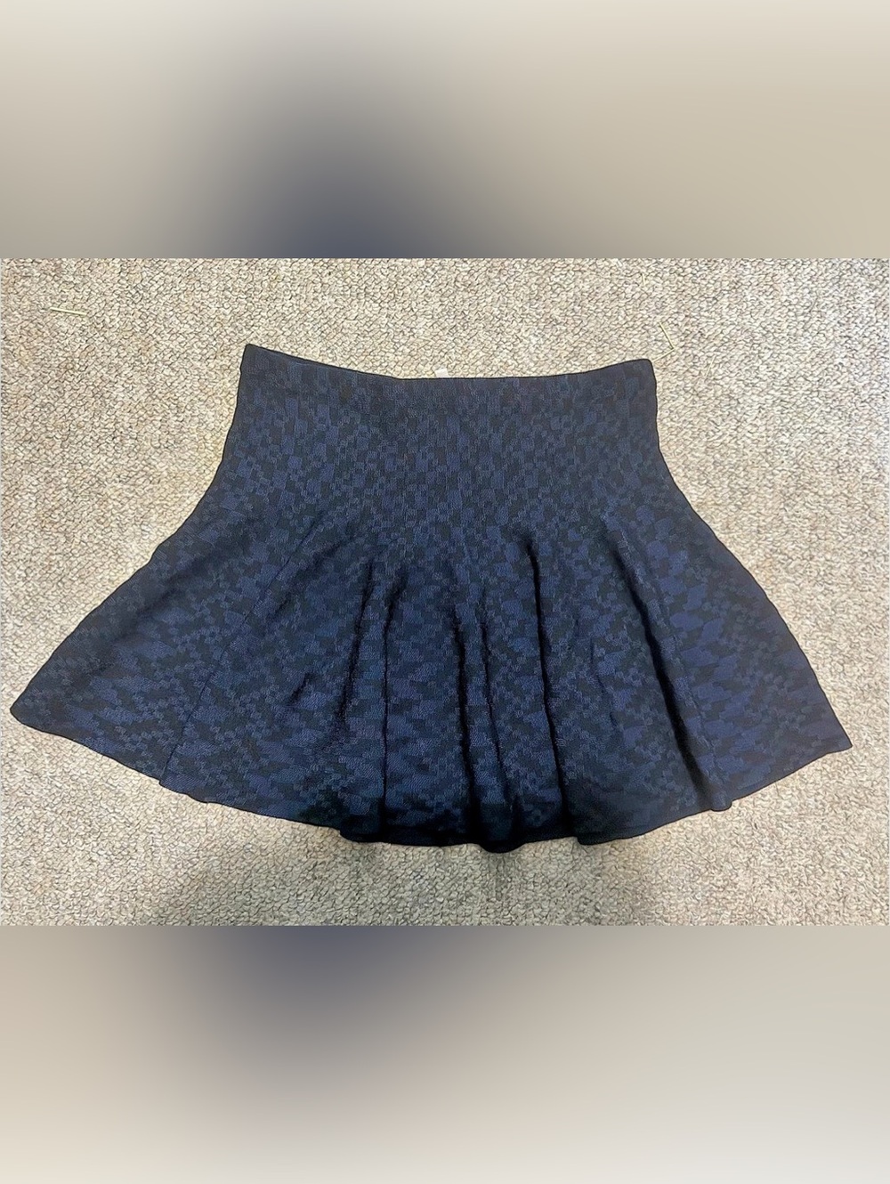 Rachel Rachel Roy Cute Mini Skirt in Black & Blue Size Large Like New